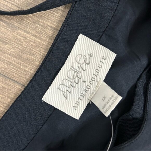 Anthropologie Mare Mare Cut Out Shift Mini Dress Navy Blue Size 1X - Picture 8 of 14
